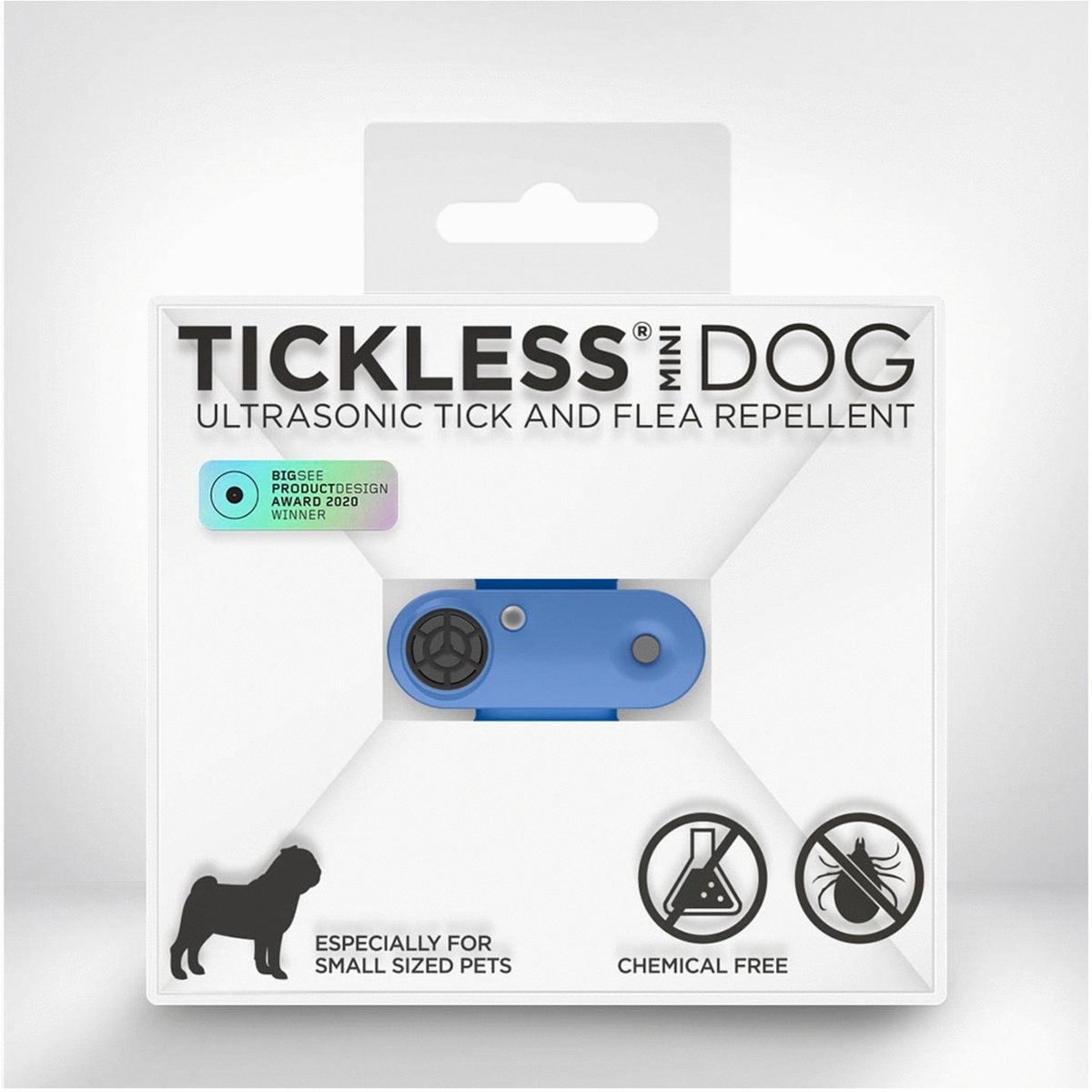 Tickless Mini Dog Repeller 9x8.2x3.2 cm - Teek en Vlo afweer - Blauw