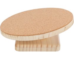 Trixie - Knaagdier Speelgoed - Loopschijf Hamsters - Hout/Kurk - 22 cm