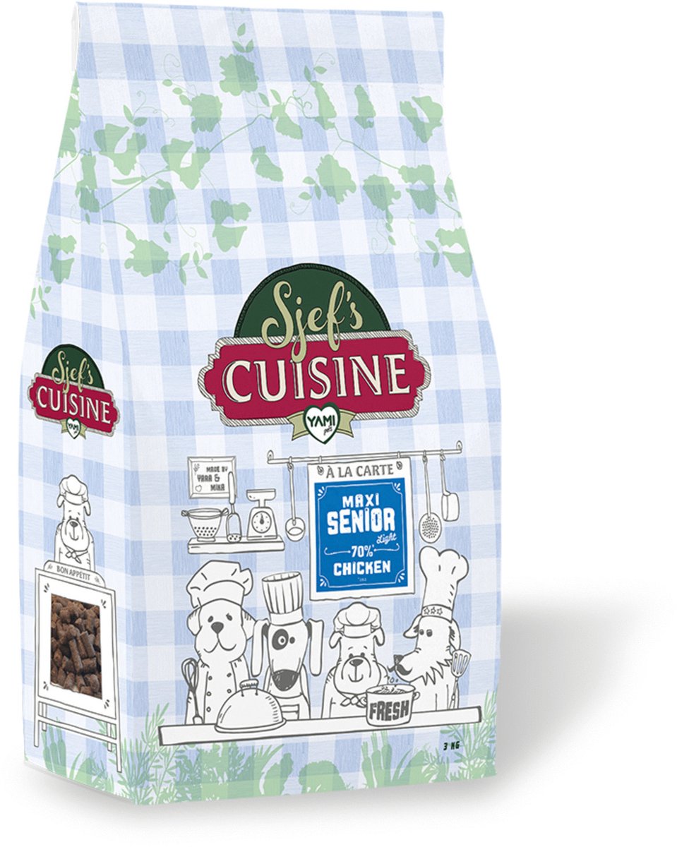 Sjef's Cuisine Sjef's Cuisine Senior Maxi Kip - Hondenvoer - 12.5 kg