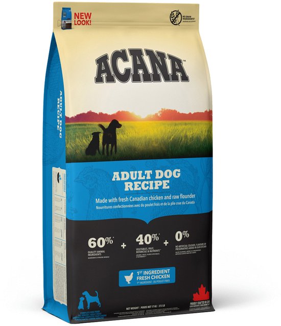 Acana Heritage Adult Dog Kip&Kalkoen - Hondenvoer - 17 kg