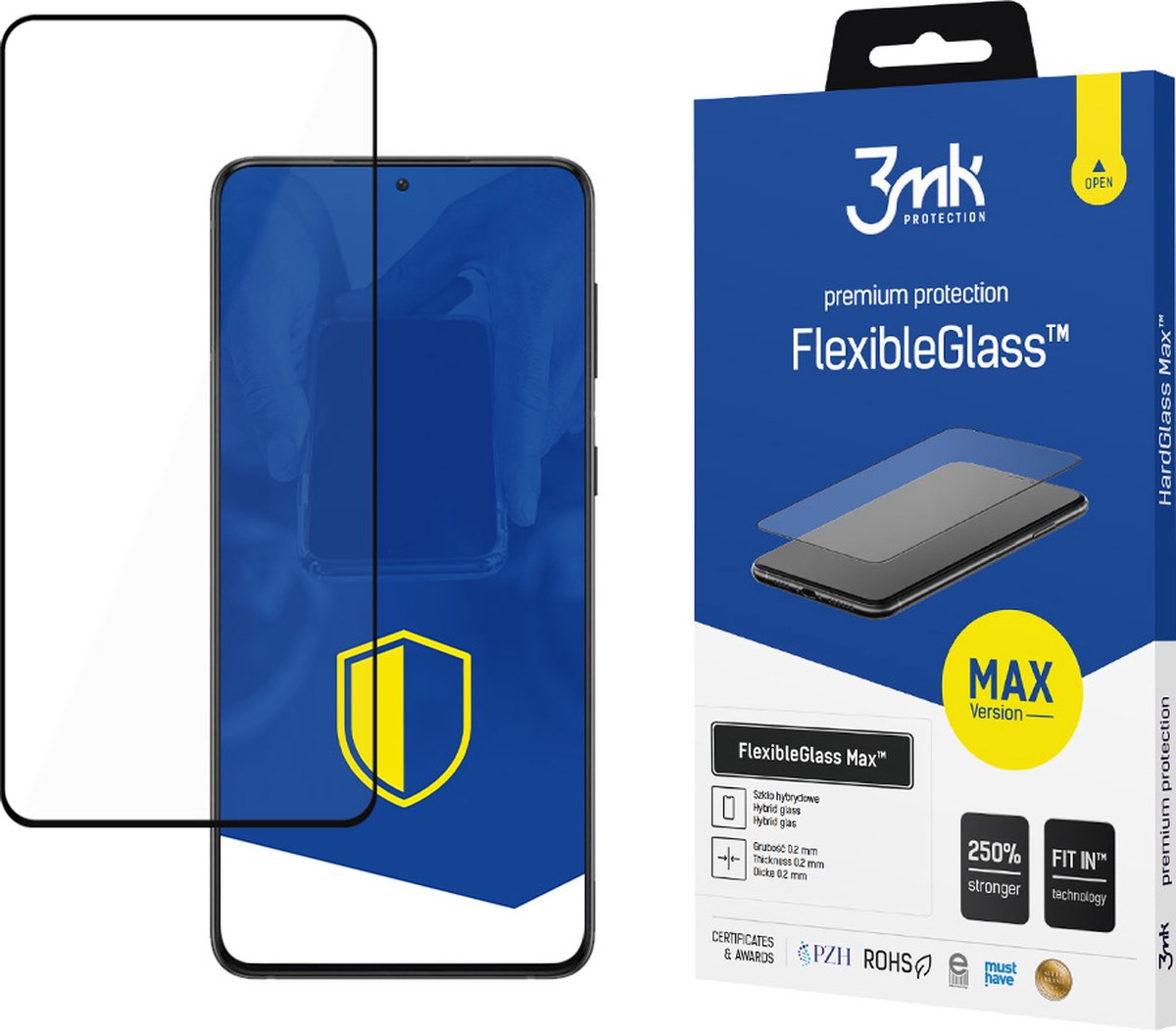 Samsung Galaxy S21 5G Black - 3mk FlexibleGlass Max