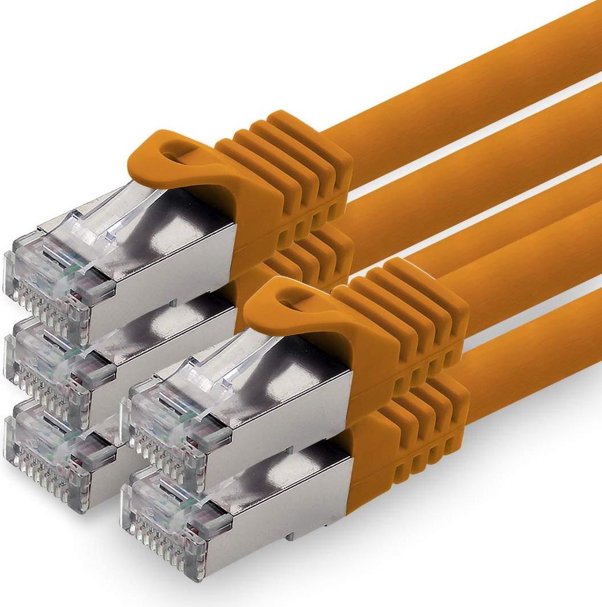 Image of 10m Oranje 5 stuks CAT.7 computer ethernetkabel netwerkkabel ruwe kabel patchkabel S-FTP LSZH PIMF 10GB s RJ45-stekker Cat6a - high speed - professionele kwaliteit