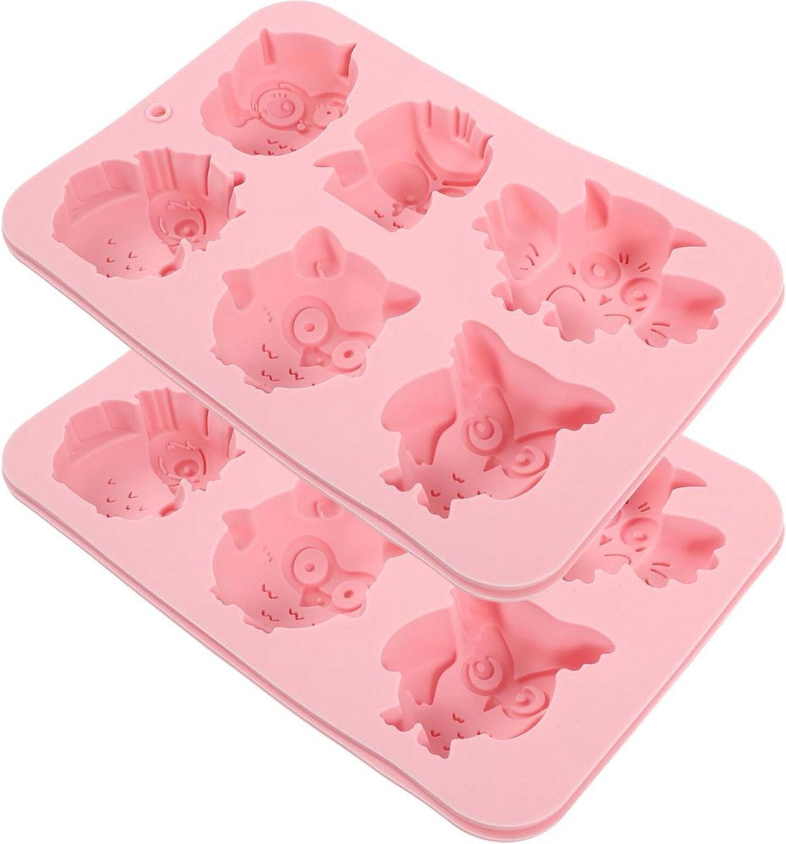 Siliconen bakvorm uil vorm 2 stuks muffinvorm taart chocolade DIY muffins cake roze