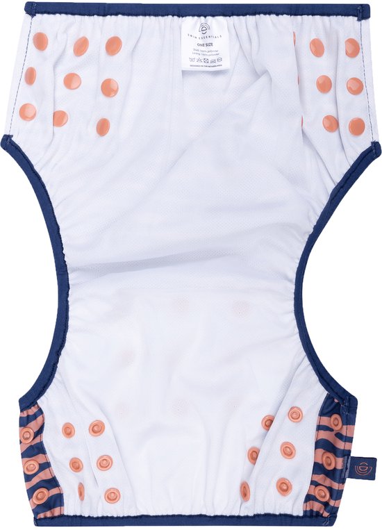 Swim Essentials - zwemluier - 0-3 Jaar - Oranje Blauw - Gestreept - verstelbaar — afbeelding 3