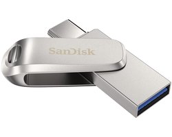 SanDisk Ultra Dual Luxe USB-stick smartphone/tablet Zilver 512 GB USB-C USB 3.1 (Gen 1)