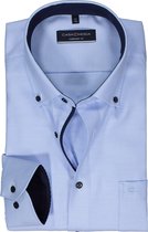 Chemise coupe confort CASA MODA - dobby - bleu - Sans repassage - Taille col : 40
