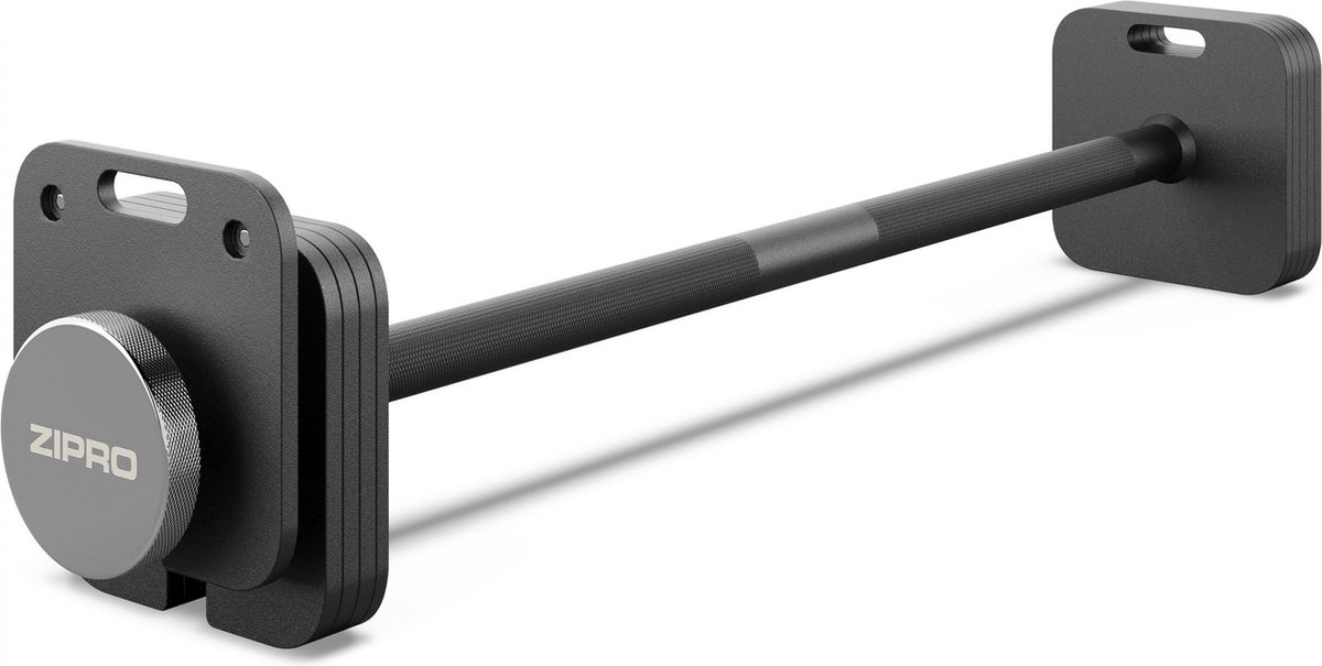 Zipro® SQUARE - Halterstang - Verstelbare Gewicht 27,3kg - Schroefsluiting Star Lock - Barbell - Gewichtenstang - halters en gewichten - Geschikt voor Krachttraining, Fitness, CrossFit & Functional Training - Sport Gewichten voor Thuis