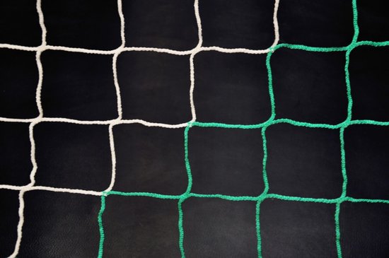 Voetbalnet 6 x 2,1 m zwart/geel - diameter: 3 mm | POWER SHOT