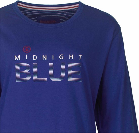 Irresistible Dames Pyjama - Lange Mouwen - Kobalt Blauw - Maat 3XL