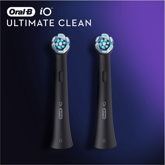 Oral-B iO Ultimate Clean - Opzetborstels - Zwart - 2 Stuks