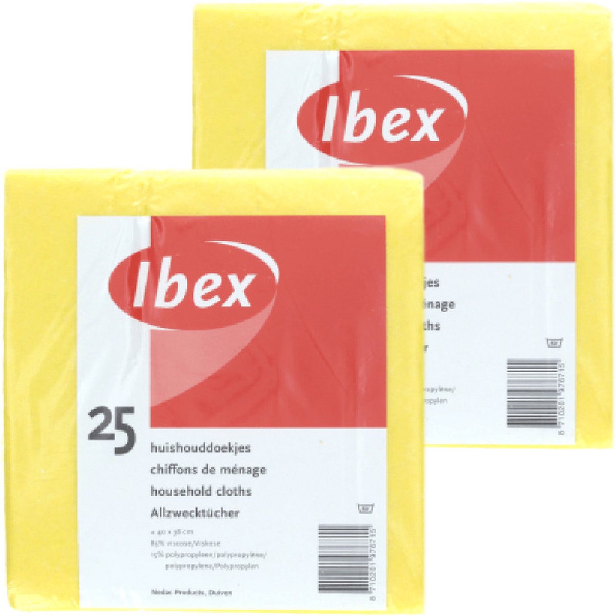 Goedkoopste Viscose dweilen/schoonmaakdoekjes - 50x stuks - geel - hoog absorberend - 38 x 40 cm