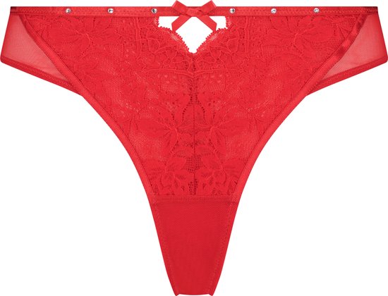 Hunkemöller Dames Lingerie String Mariah - Rood - maat XS | bol