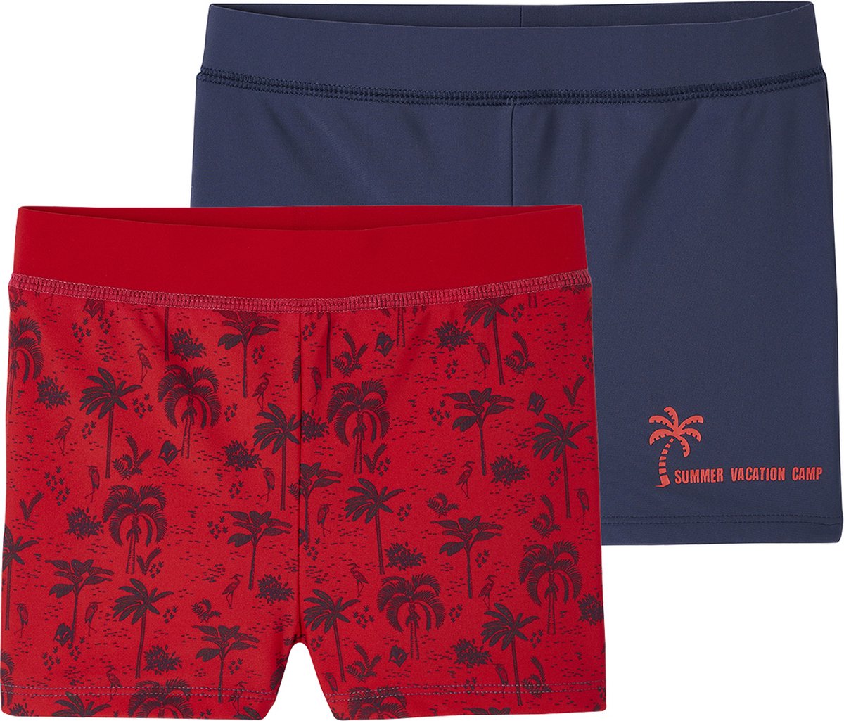 vertbaudet Set van 2 zwemshorts babyjongen Rood Gestreept