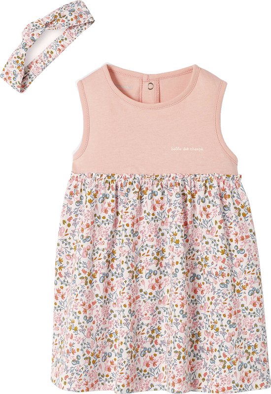 Vertbaudet Jurk met bijpassende haarband babymeisje