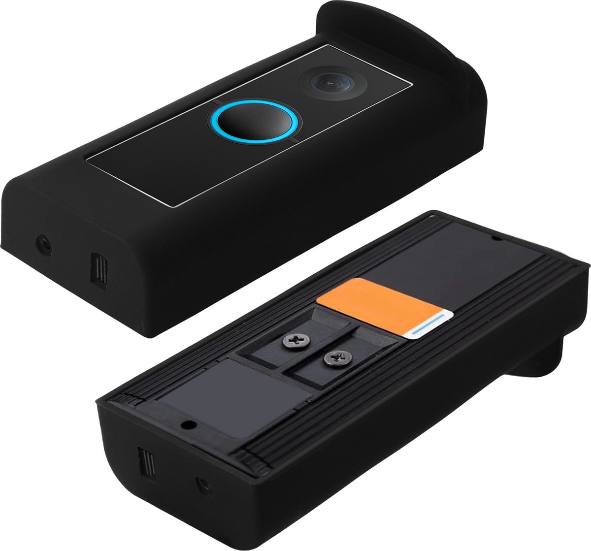 kwmobile hoes voor video deurbel - geschikt voor ring Video Doorbell Pro - Siliconen case ter bescherming - In zwart – foto 2