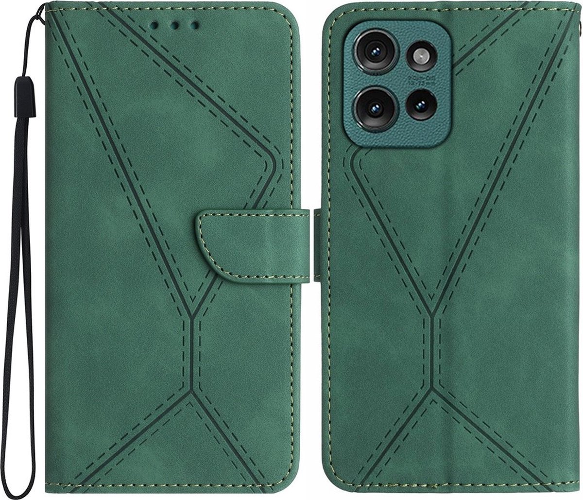Coverup Hoesje - Geschikt voor Motorola Edge 50 Neo Hoesje - Coverup Book Case - Groen