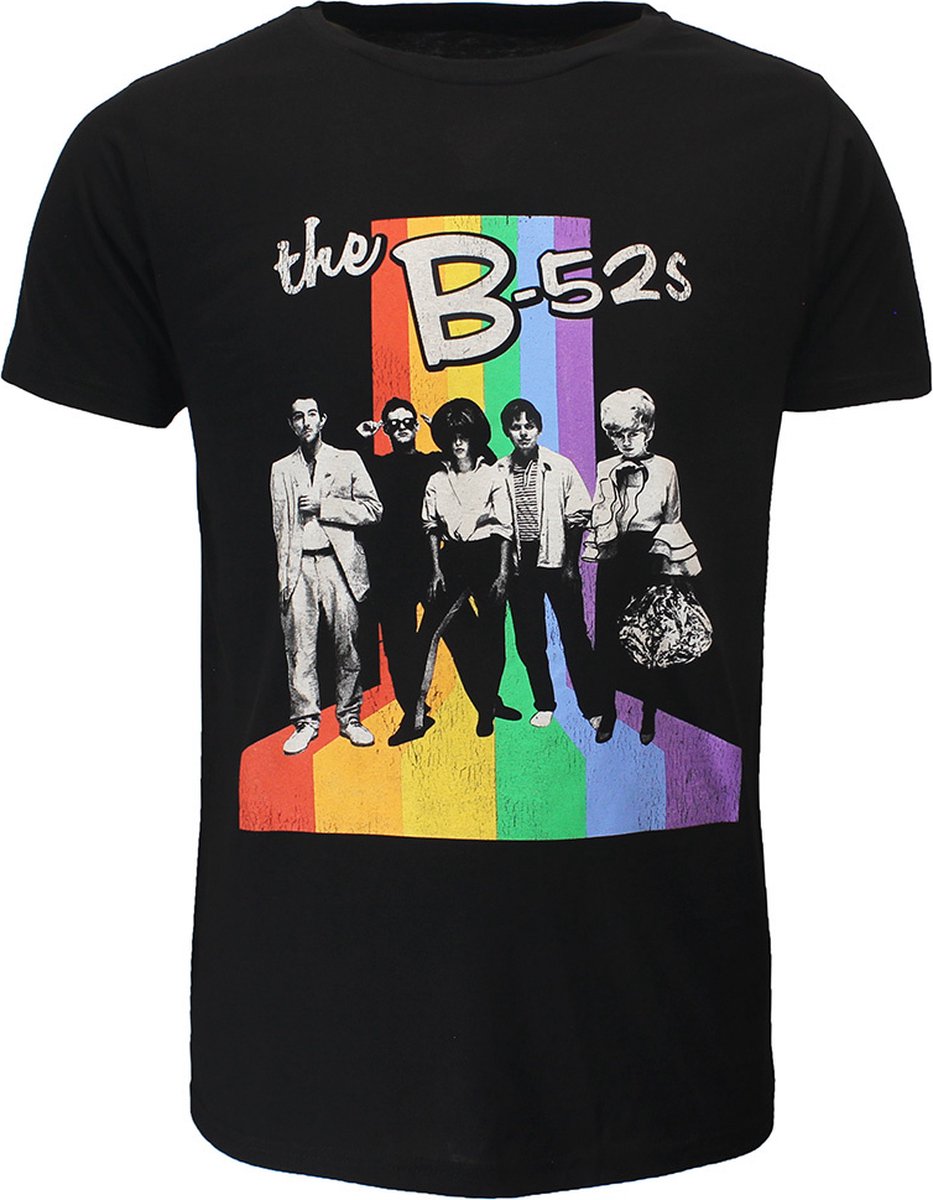 The B-52’s Rainbow Band Photo T-Shirt - Officiële Merchandise - M