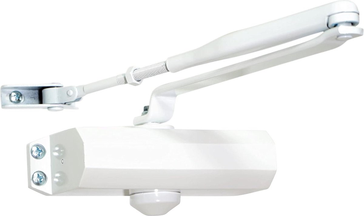 Automatische deursluiter wit - instelbare deurdemper - voor buiten en binnendeur - sluit automatisch - 40-65 kg