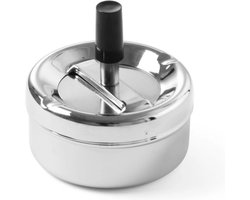 HENDI Asbak met drukknop en verchroomde afwerking - Ø 90 x 45 mm