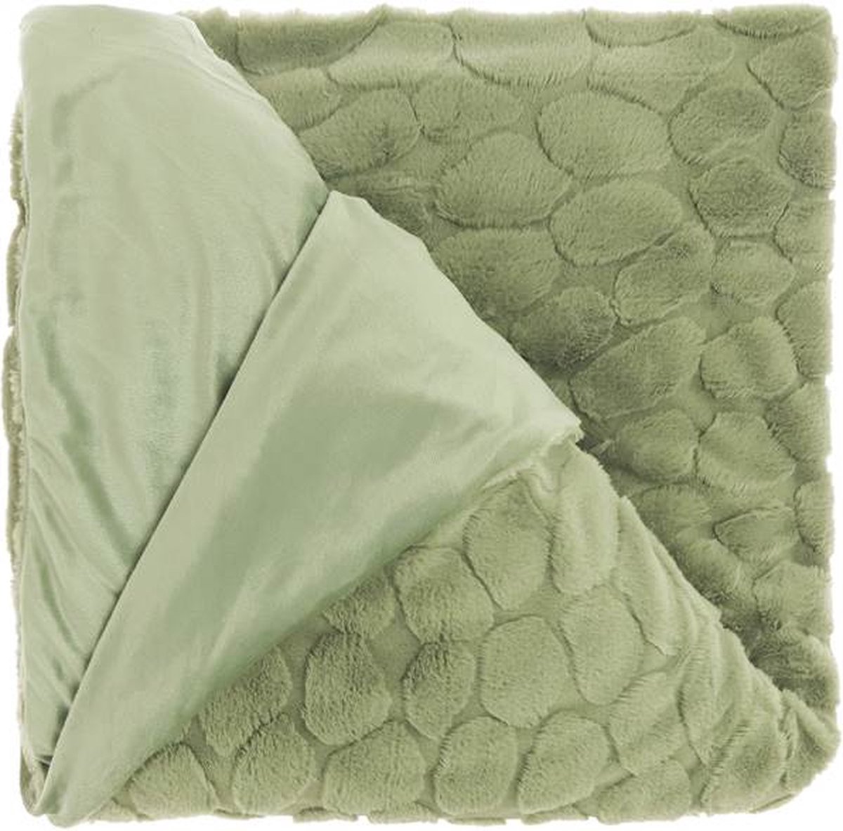 Unique Living Plaid - Deken - Daaf - Tea Green - 150x200cm - Lekker zacht en warm