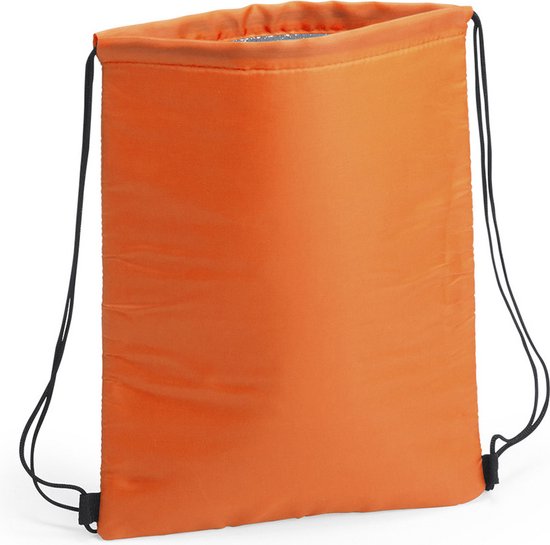 2x stuks oranje koeltas rugzak 32 x 42 cm - Kleine koeltassen met koord van Benson — afbeelding 2