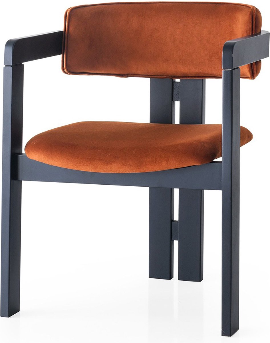 Skye Decor Stijlvolle Stoel Woody Fashion | 100% Houten Frame | Oranje-Zwart Tegel Rood