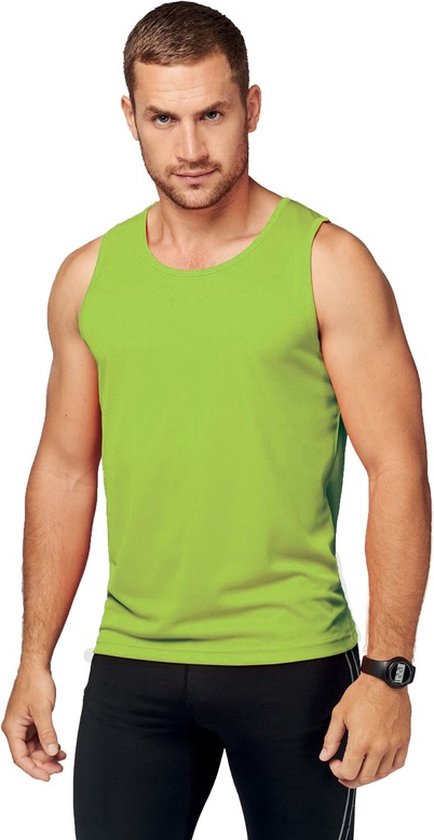 Foto: Lime groen sport singlet voor heren m