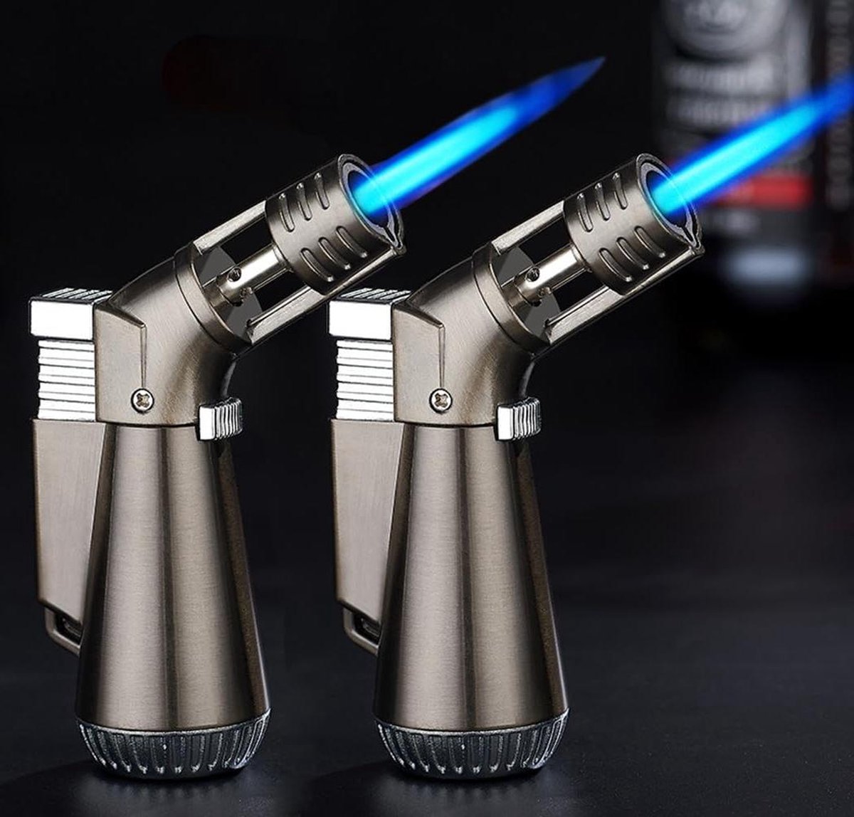 Goedkoopste Culinaire Butaan Torch Aansteker - Hervulbare Big Jet Flame - Draagbare Zaklamp voor Kaarsenaansteker - Kamperen - Bakken - Thuis Lassen BBQ