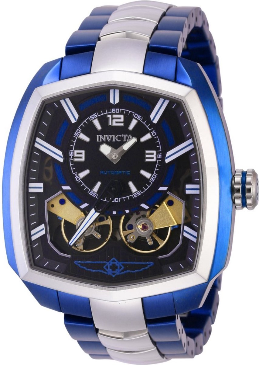 Invicta Akula 44000 Heren Horloge - Waterdicht - Analoog - Automatisch Uurwerk - Roestvrij Staal met zwarte Wijzerplaat - 48mm