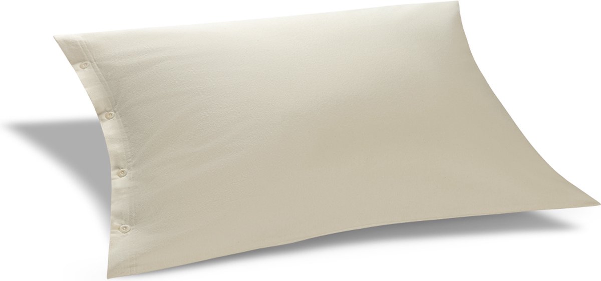 Yumeko kussensloop flanel natuurlijk 60x70 - Biologisch & ecologisch - 1 stuk