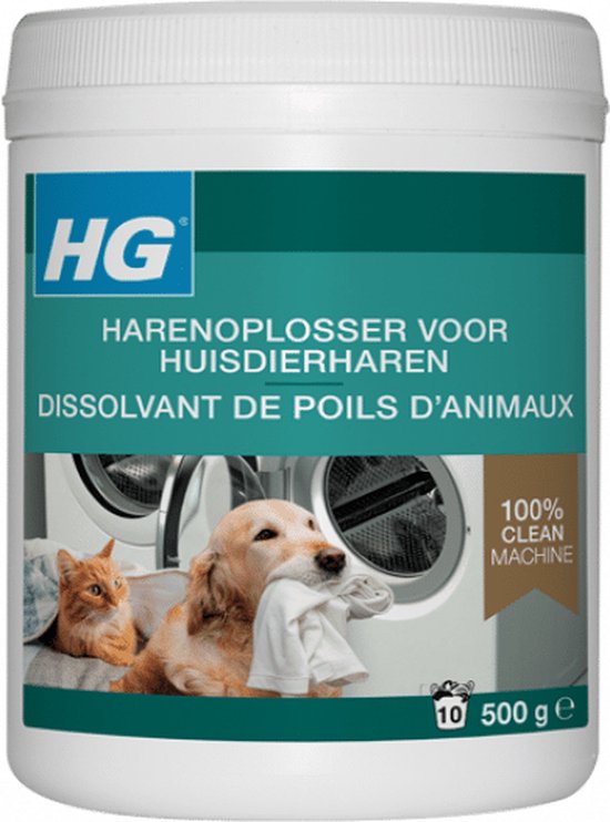 Foto: Hg harenoplosser voor huisdierharen altijd schone machine 10 wasbeurten 500 g 1 stuk