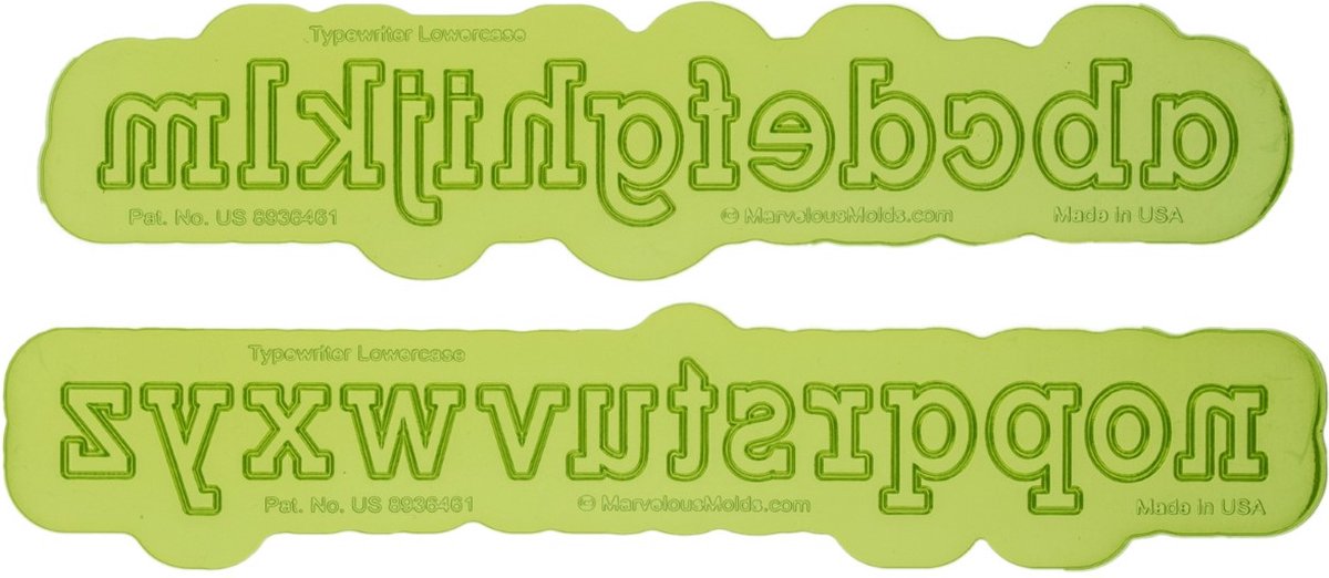 Marvelous Molds Silicone Mal - Typewriter Lowercase Flexabet™