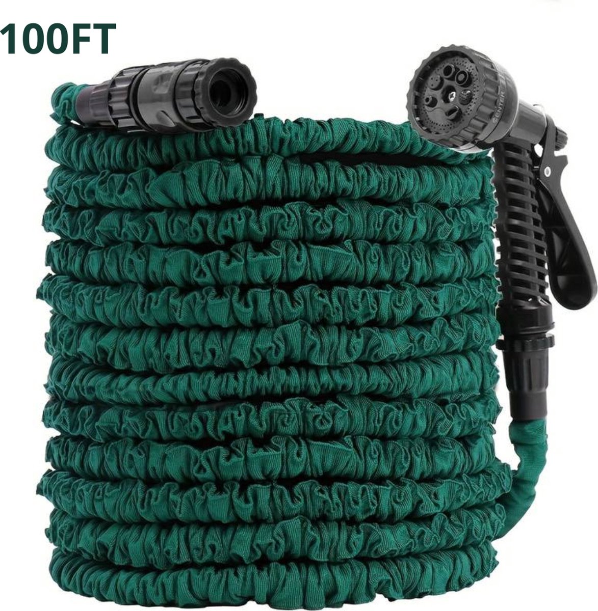 Bovista Tuinslang Flexibel - Tuinslangen - Haspel - Spuitpistool - 30 Meter - Blauw