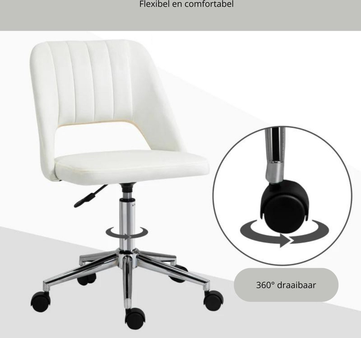 Bureaustoel - Stoelen - Stoel - 49 x 60 x 79-91 cm – foto 7