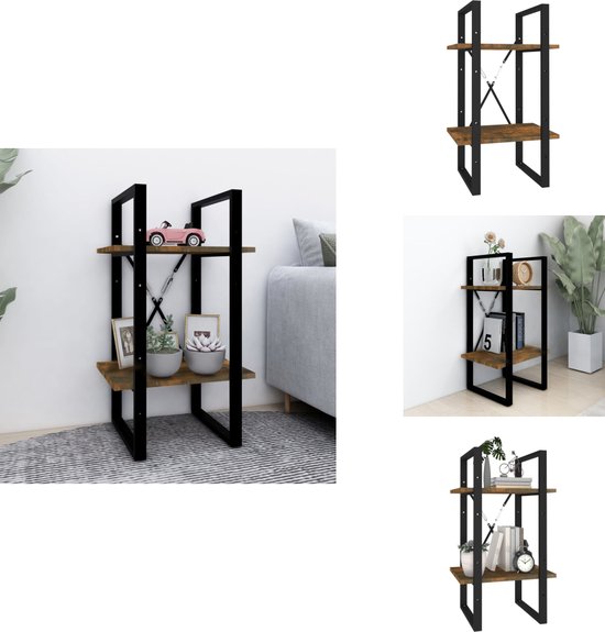 vidaXL Boekenkast/dressoir 66x30x98 cm bewerkt hout gerookt eikenkleur, boekenschap, kantoorkast, tv-kast, boekenstandaard, kast, tv-meubel
