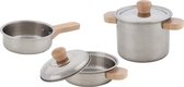 Goki Pannen Kookset Metaal, 5dlg.