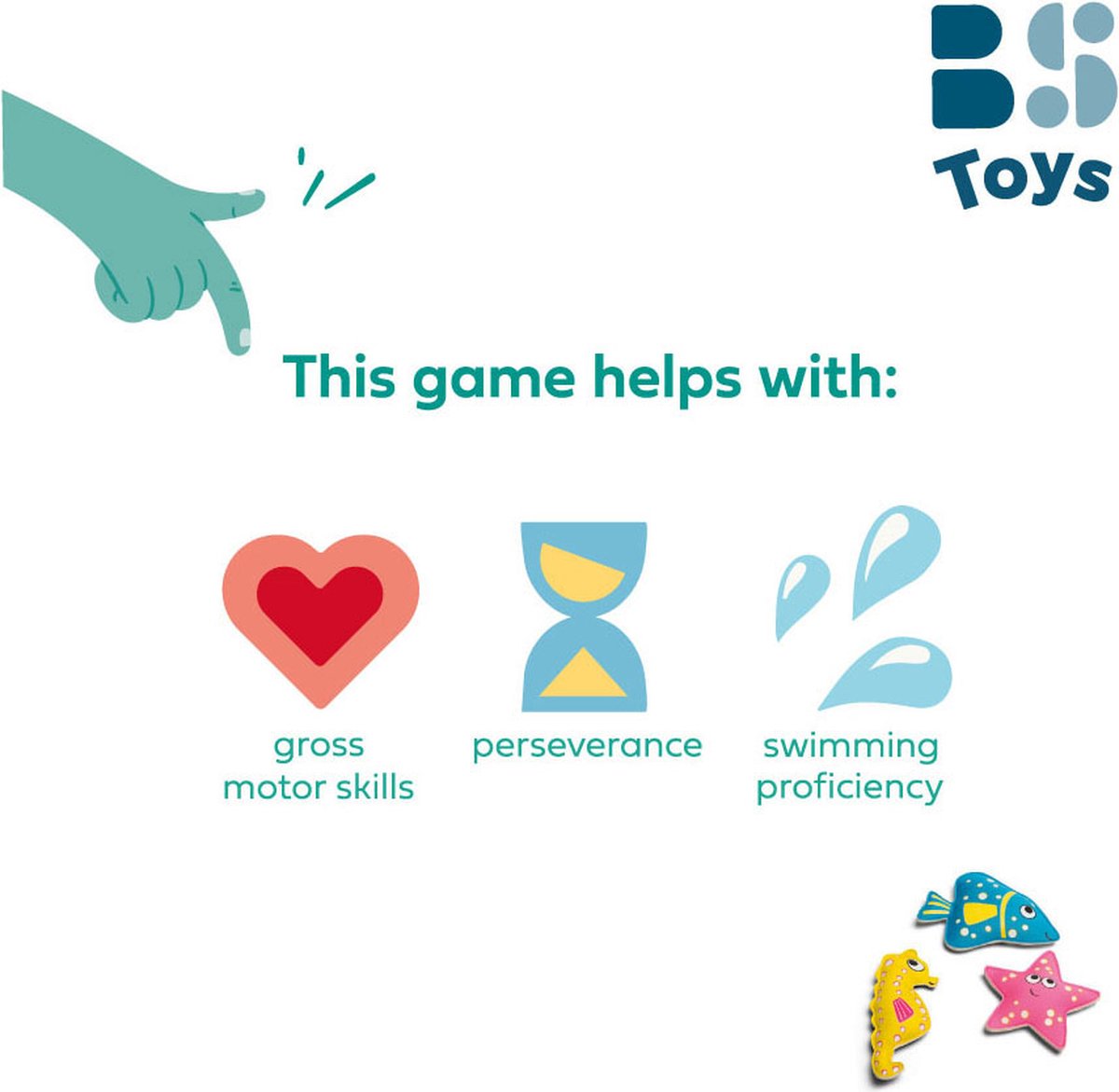 BS Toys Opduikdieren Zwembad - Opduik Speelgoed vanaf 5 Jaar - Water Spel - Bad Speelgoed - Neopreen Diertjes - 3 Stuks — afbeelding 3