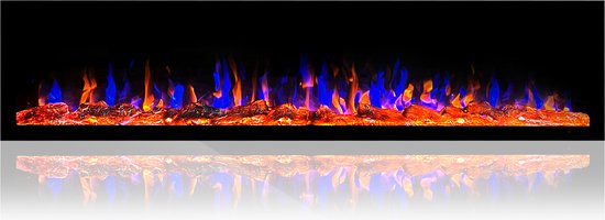 Dutch Fires - Decori Slimline 50″ pouces – 128cm - Cheminée décorative - Cheminée murale électrique