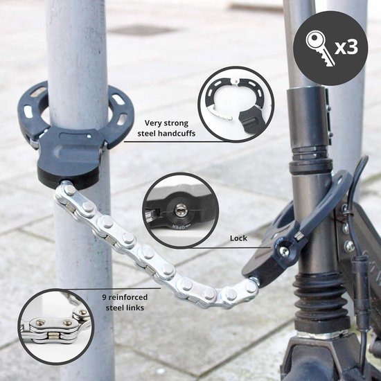 Fietsslot Ketting Anti-Diefstal Veiligheid Fietsen Staaldraad Kabel met 2 Sleutels Fietsslot (Kleur: Rood) (Blauw