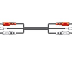 AV:Link platenspelerkabel 2x RCA met aardedraad 1,2 meter voor platenspeler naar versterker