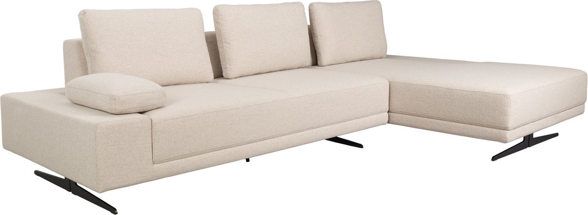 Dutchbone Shelly 3-zitsbank Rechts Chaise Longue Off-White - Wit