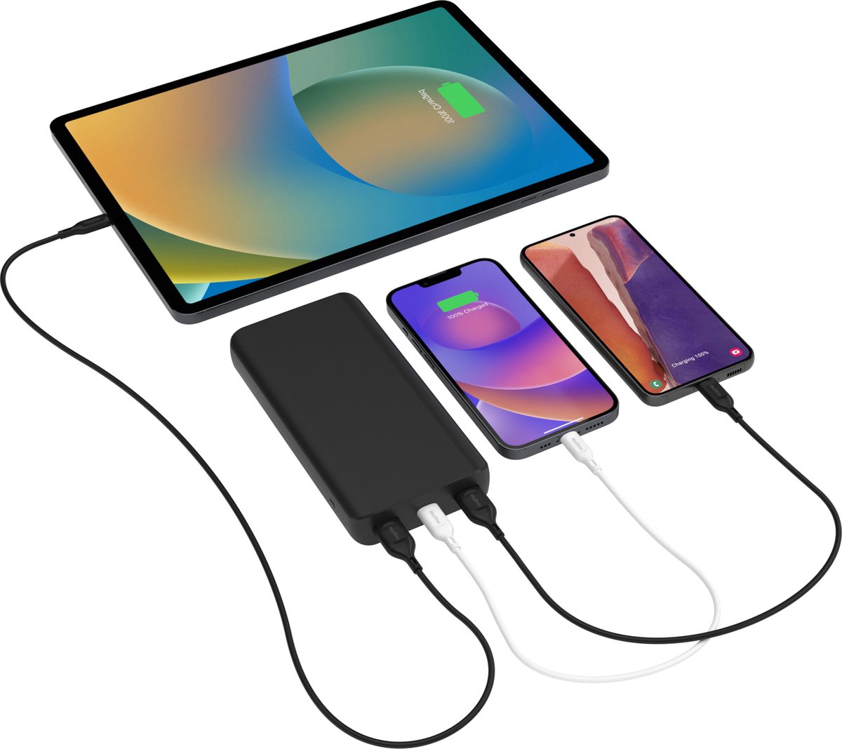 Mophie Essentials Powerstation 20.000 mAh USB-A/USB-C Powerbank Zwart