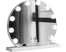 SensaHome Hollywood Spiegel met Verlichting - 3 Standen - 2700K/4500K/6400K - Vanity Mirror - Verstelbare licht - 40cm - Wit