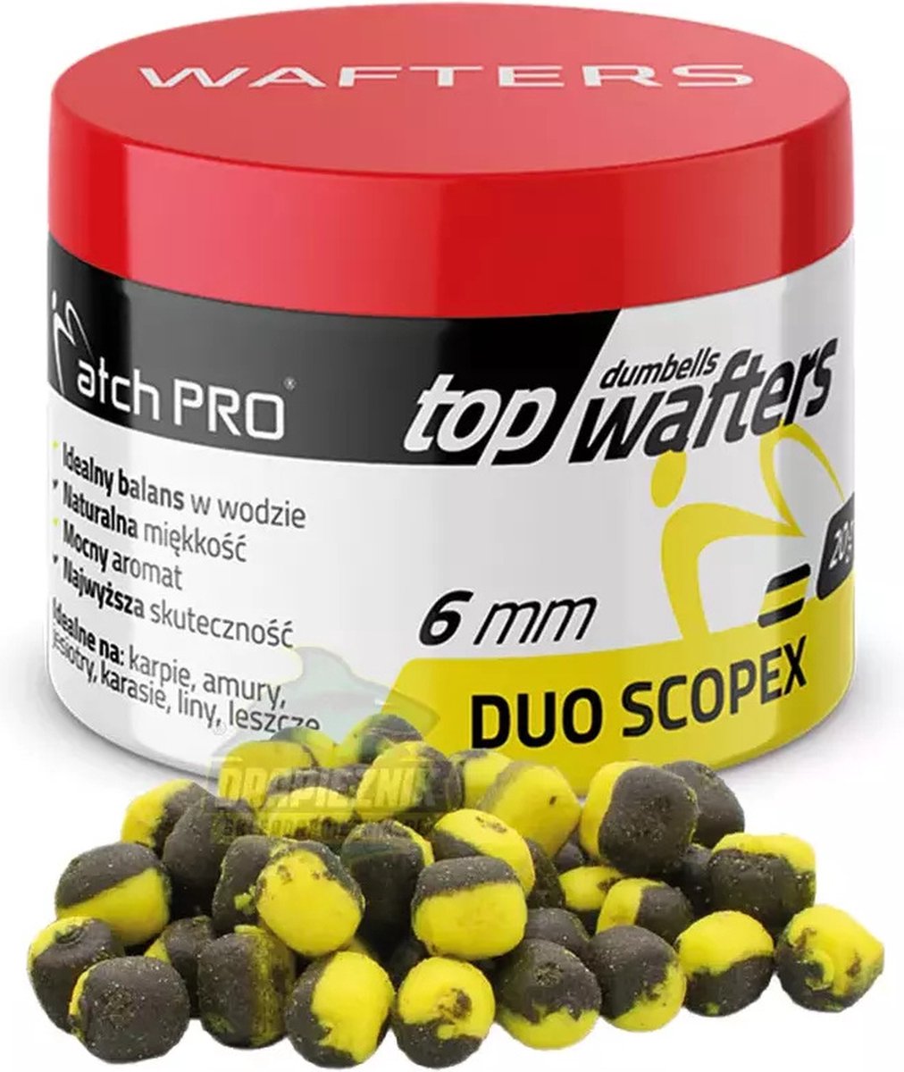 MatchPro Top Dumbell Duo Wafters 6mm 20gr - Smaak : Scopex