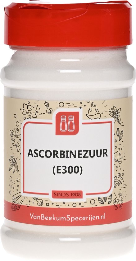 Acide ascorbique (poudre de vitamine C) E300 | Arroseur 250 grammes | Van Beekum Specerijen