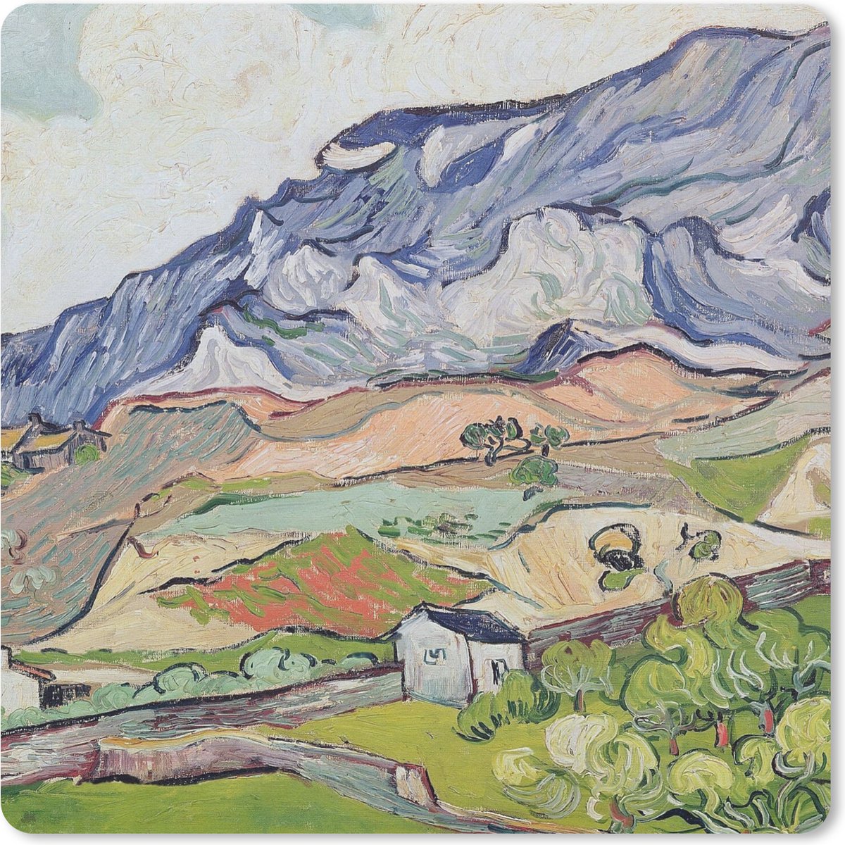 Muismat 30x30 cm - Mousepad De Alpen - Vincent van Gogh - Muismatten