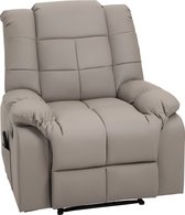 HOMCOM - Massagestoel - met 8 vibratiepunten - ligfunctie - Grijs