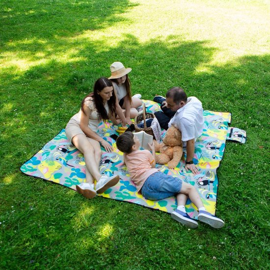 Couverture Pique-Nique METEOR - Polaire Imperméable - Tapis Plage Camping Jardin