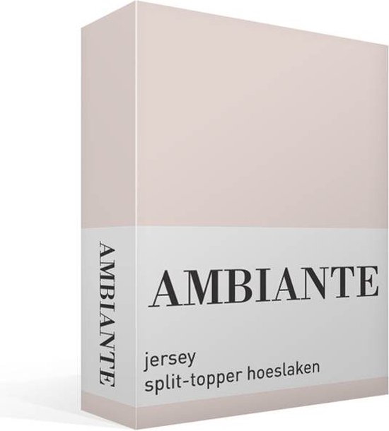 Drap-housse en jersey fendu Ambiante - Lits jumeaux - Sable