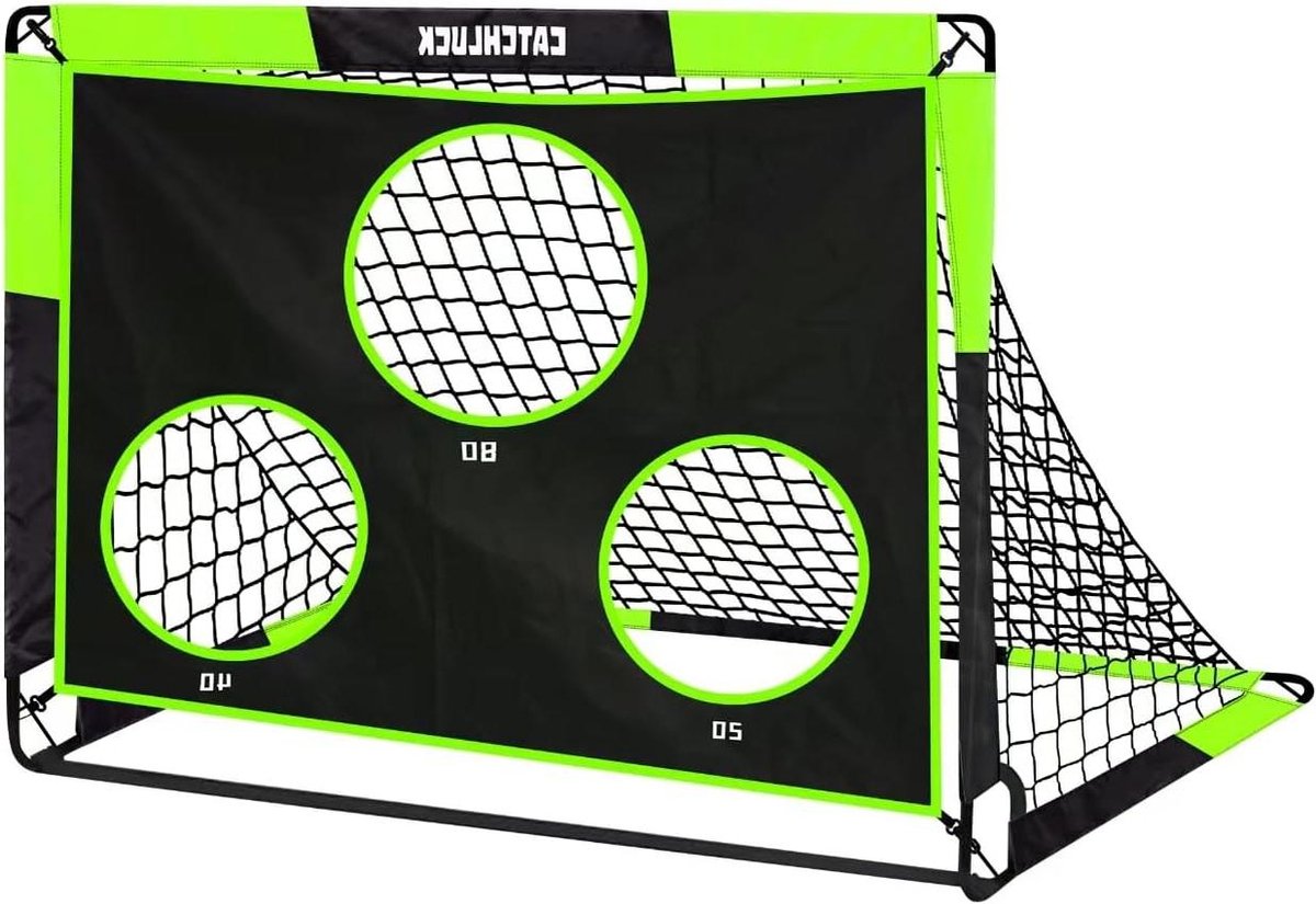 Voetbaldoelen voor kinderen - Pop-up voetbaldoel groen - 120 x 90 x 90 cm